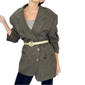 Vintage union made Saddleworth wool blend plaid blazer 50R